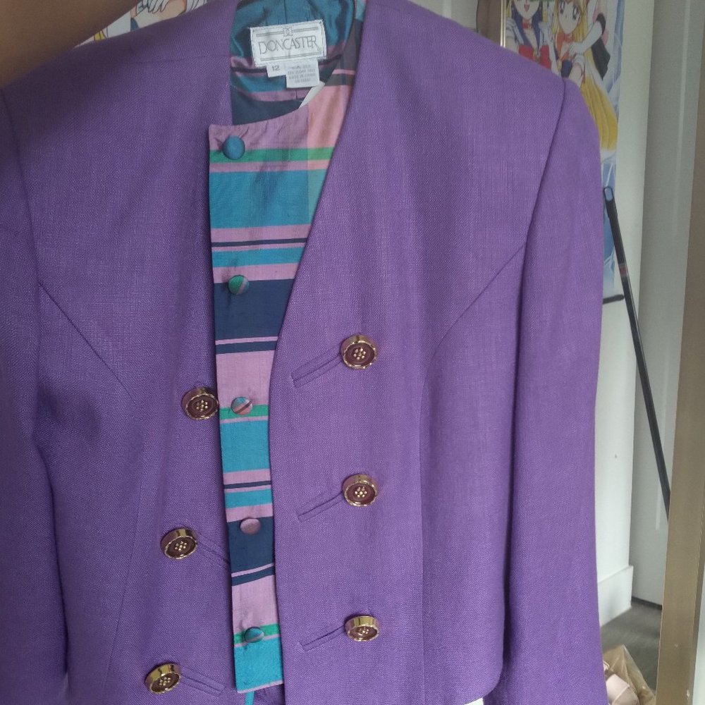 3pc purple suit
